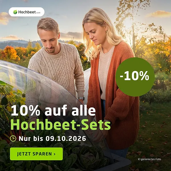 Herbst-Aktion: 10 % auf alle Hochbeet-Sets, nur bis 09.10.2026 - jetzt sparen